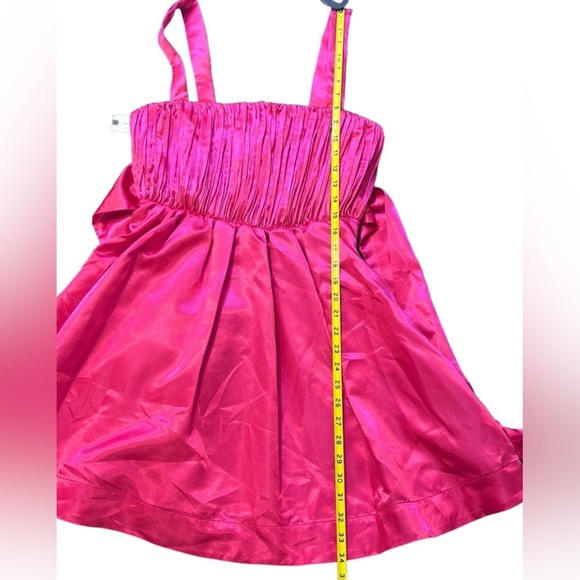 NWT Maeve by Anthropologie Pink Bow-Tie Satin Mini Dress Women’s size US 4 - Picture 8 of 16